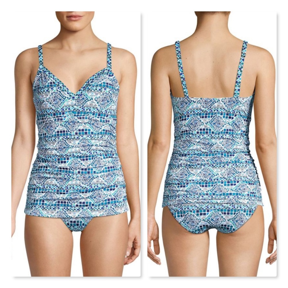 Tommy Bahama Floral Isles Caledon Sea Tankini Top